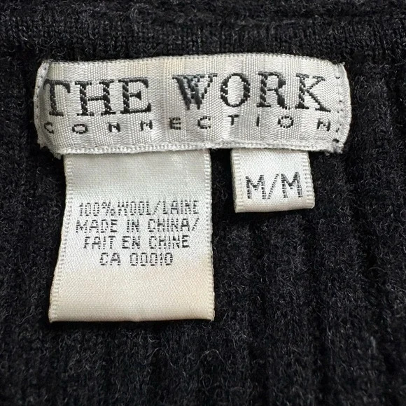 The Work Connection 100% Wool Ribbed Cardigan | Size Medium - Picture 6 of 6